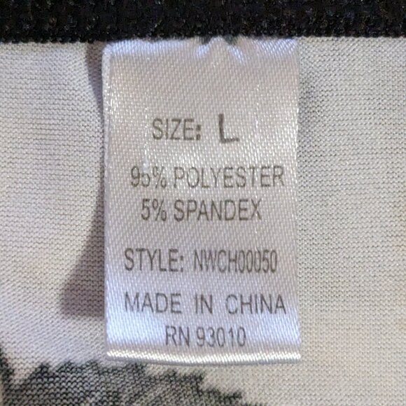 00s Y2K White Black Cream Floral Lace Flowy Babydoll Cami Slip Top Size Large - Picture 6 of 6